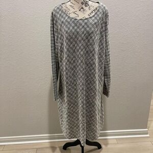 Cato Women 22/24W Long Sleeve Textured‎ Knit Sweater Dress career work office